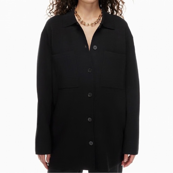 Aritzia babaton society sweater button-up shacket medium - Picture 5 of 11